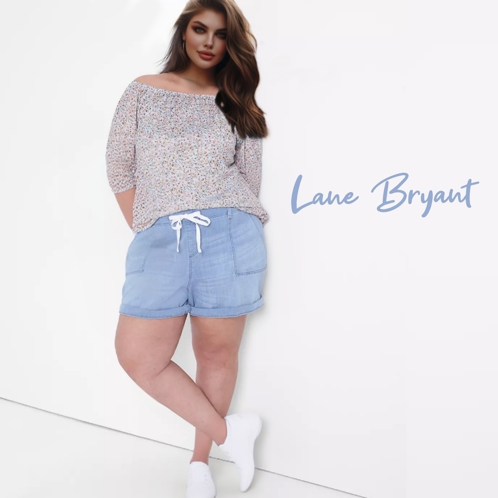 Lane Bryant Pull-On Boyfriend Jean Short